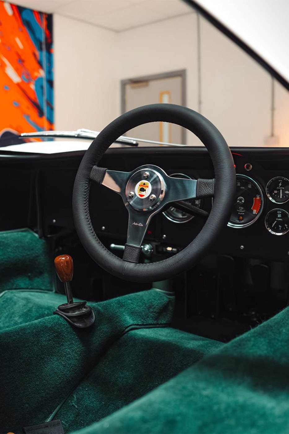 McLaren M6GT one-off recreation by McLaren Special Operations in Colnbrook White with green interior at Goodwood Festival of Speed