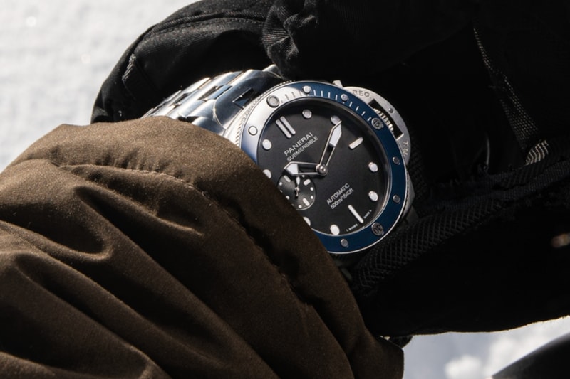 Panerai Submersible 44mm PAM01756  P.980 calibre No-Date Black sunbrushed dial Adjustable metal bracelet release info 
