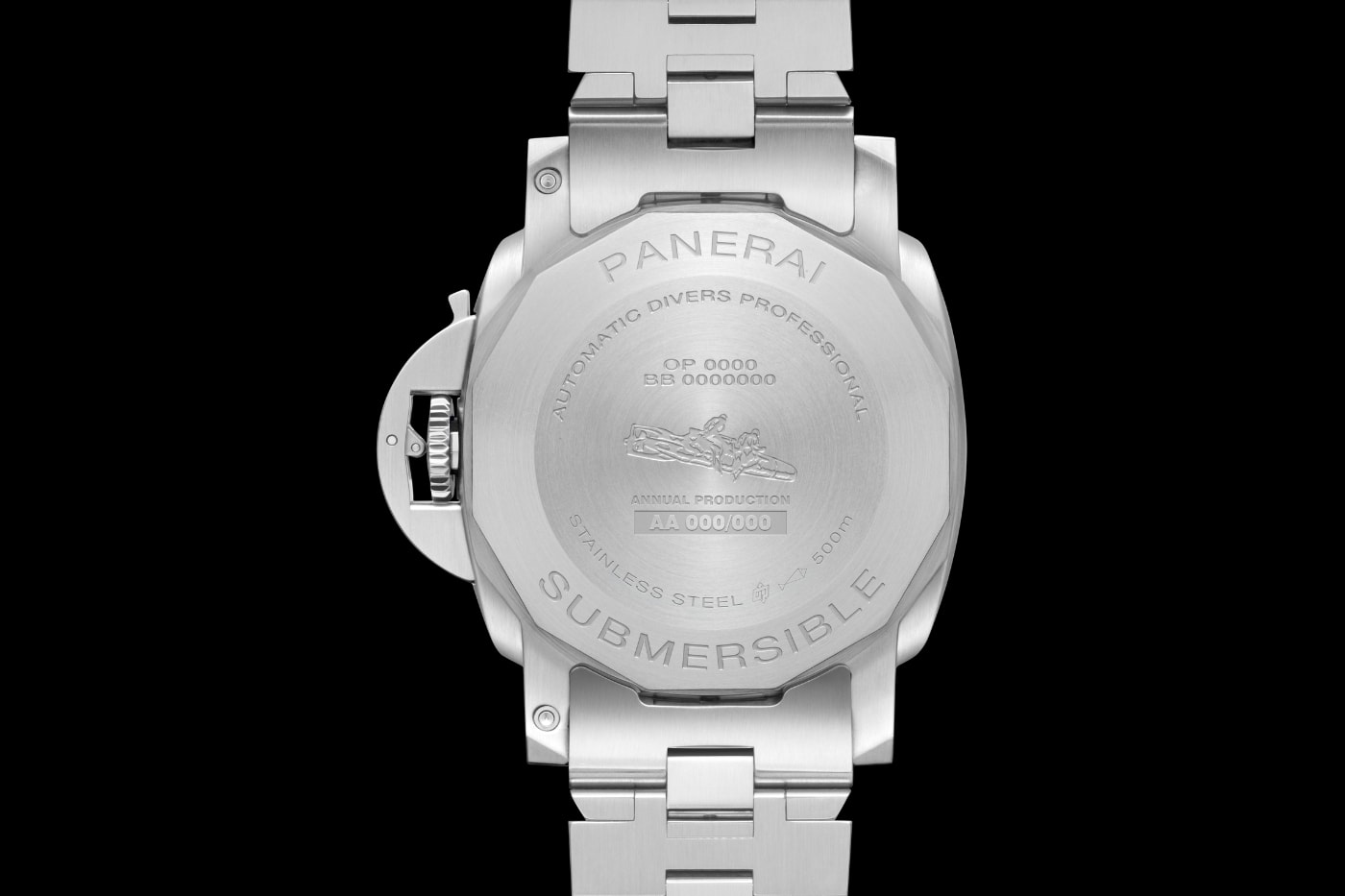 Panerai Submersible 44mm PAM01756  P.980 calibre No-Date Black sunbrushed dial Adjustable metal bracelet release info 