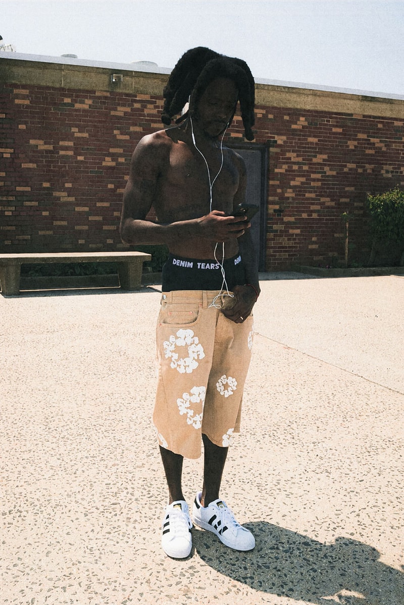 The 10k Rappers Hit the Beach in Denim Tears' New Collection niontay anysia kym sideshow release info tremaine emory summer 2026 lookbook act iii mike nyc brooklyn