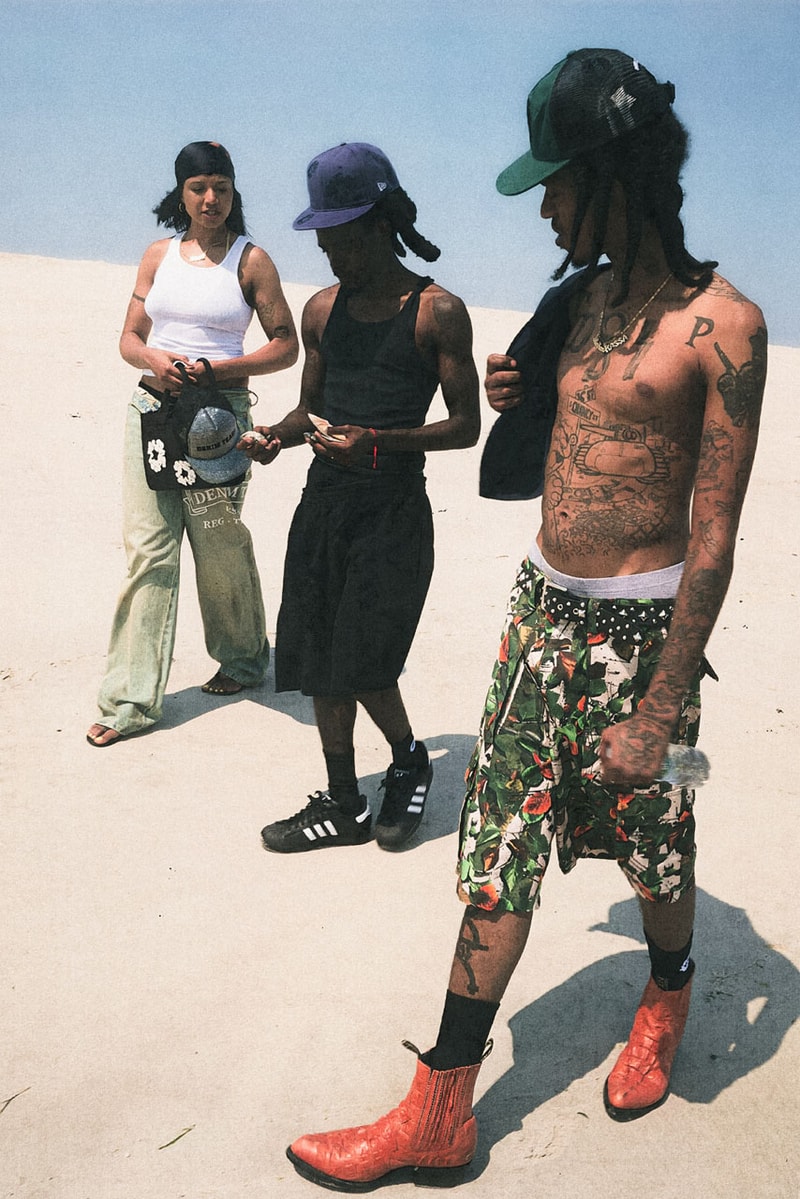 The 10k Rappers Hit the Beach in Denim Tears' New Collection niontay anysia kym sideshow release info tremaine emory summer 2026 lookbook act iii mike nyc brooklyn
