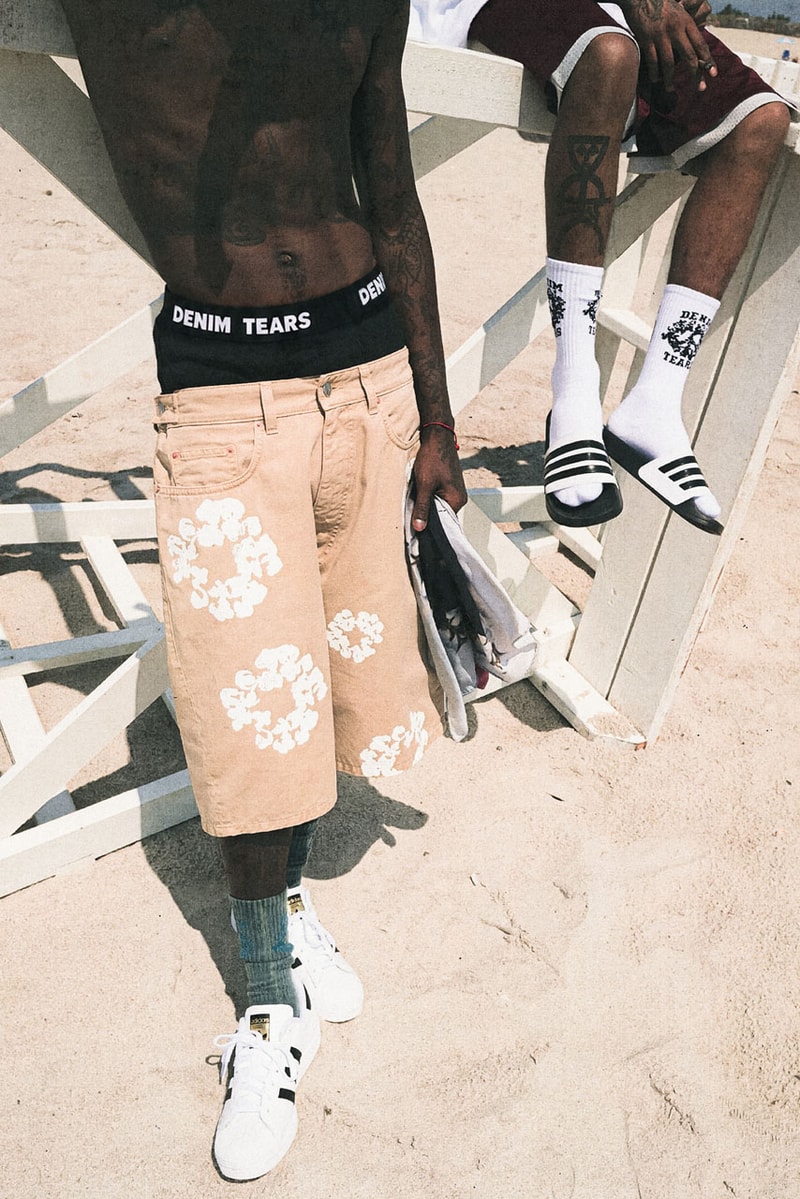 The 10k Rappers Hit the Beach in Denim Tears' New Collection niontay anysia kym sideshow release info tremaine emory summer 2026 lookbook act iii mike nyc brooklyn