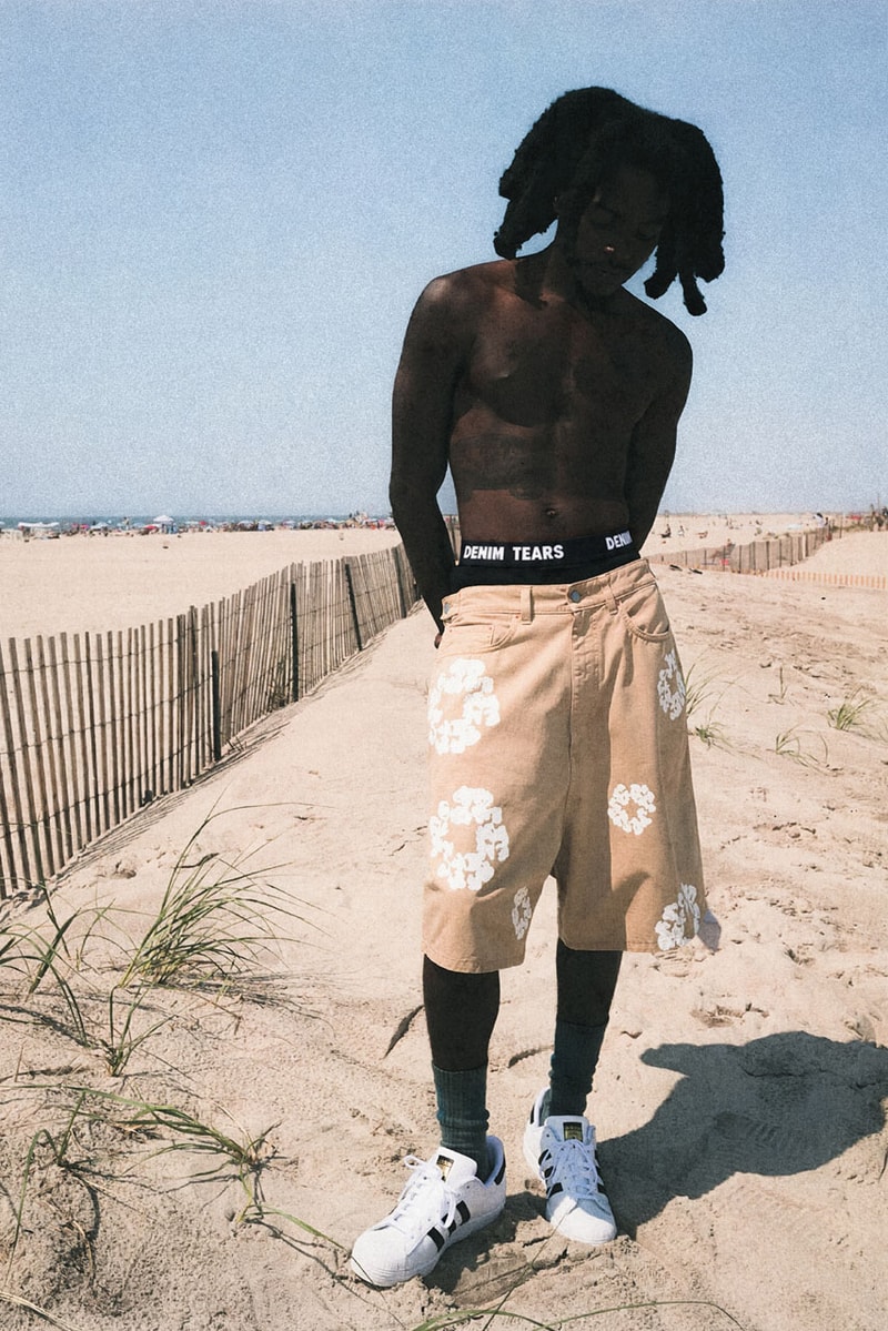 The 10k Rappers Hit the Beach in Denim Tears' New Collection niontay anysia kym sideshow release info tremaine emory summer 2026 lookbook act iii mike nyc brooklyn