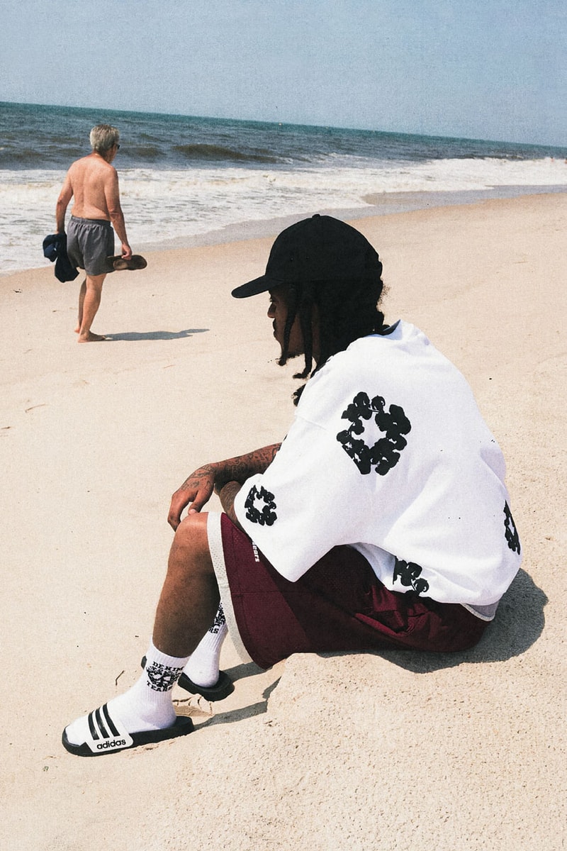 The 10k Rappers Hit the Beach in Denim Tears' New Collection niontay anysia kym sideshow release info tremaine emory summer 2026 lookbook act iii mike nyc brooklyn