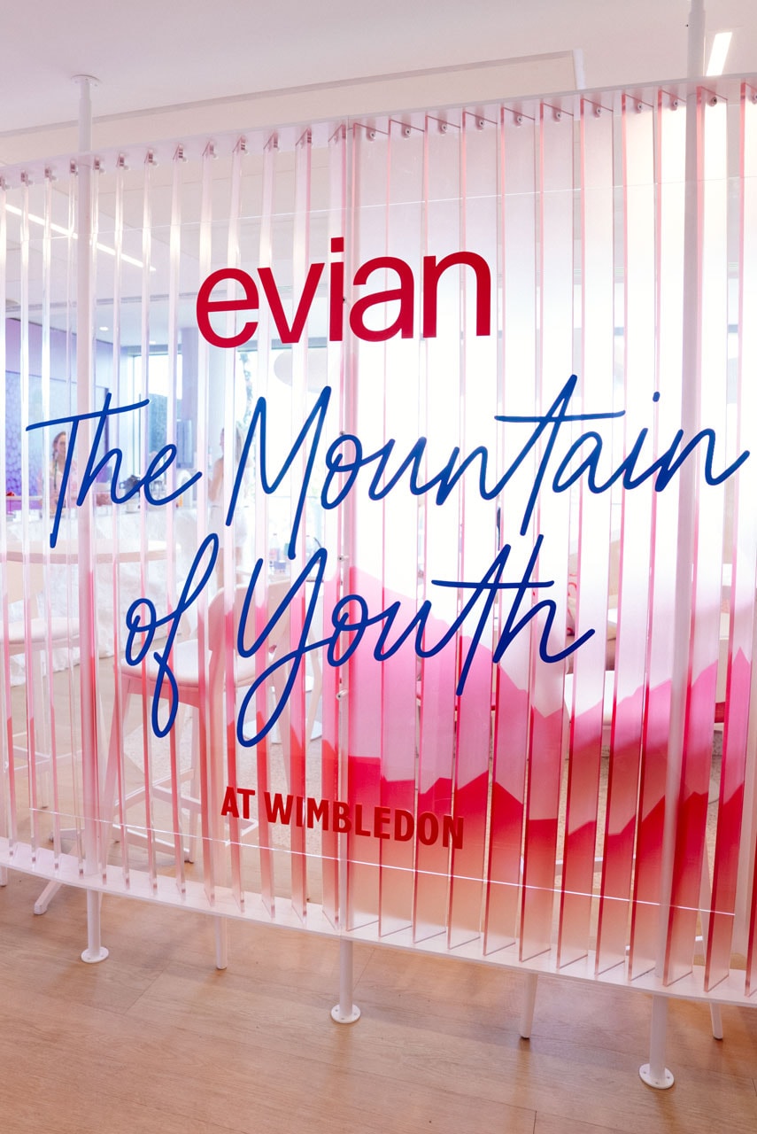 wimbledon evian 200 years young danny lomas centre court bottle bag style hattie stewart mountain of youth suite experience 