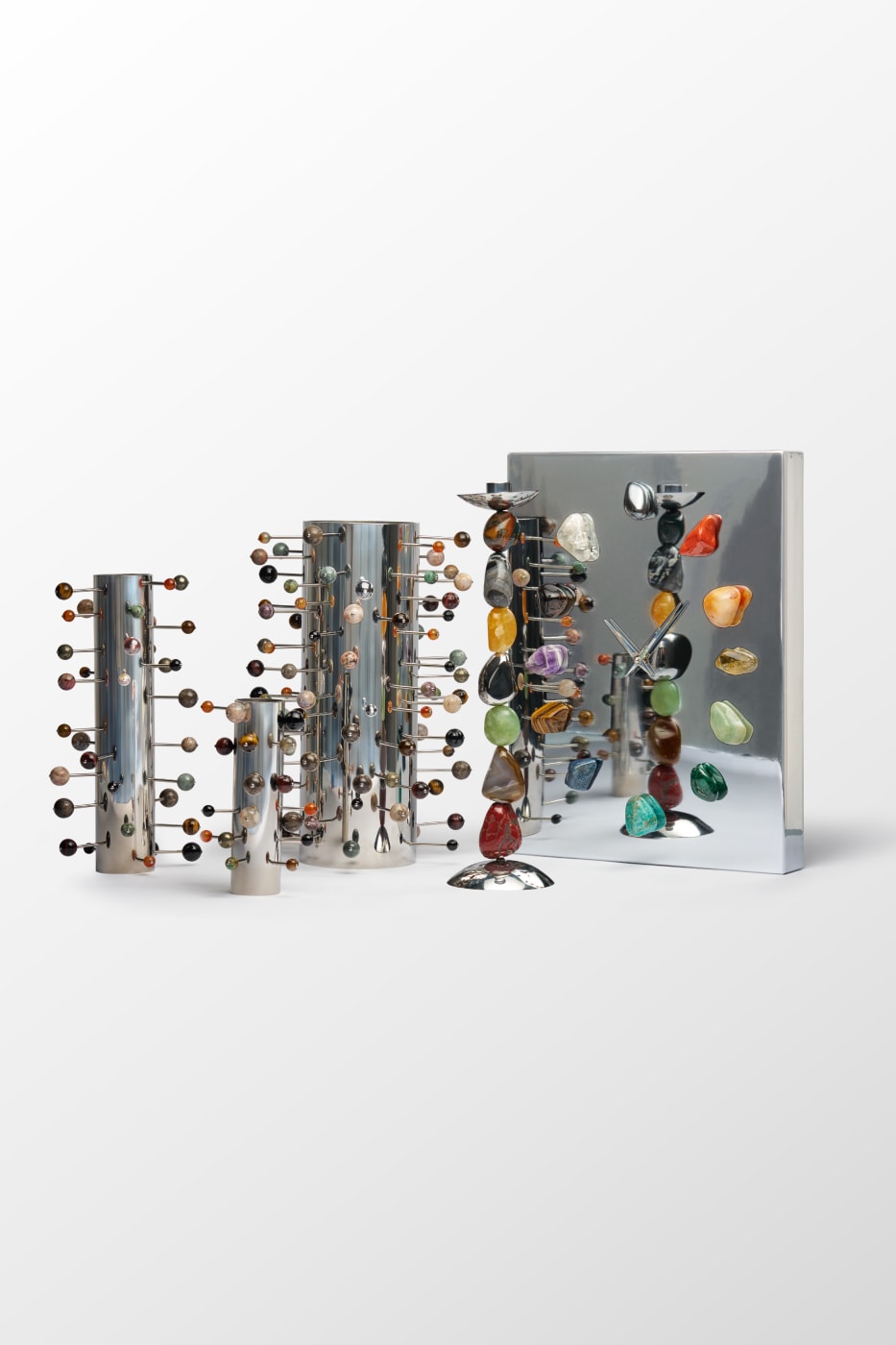 Panconesi “CONVERSATION PIECE” Object Collection Lookbook Info Ascolto Clock Ascolto Candelabra Ascolto Vase Marco Panconesi