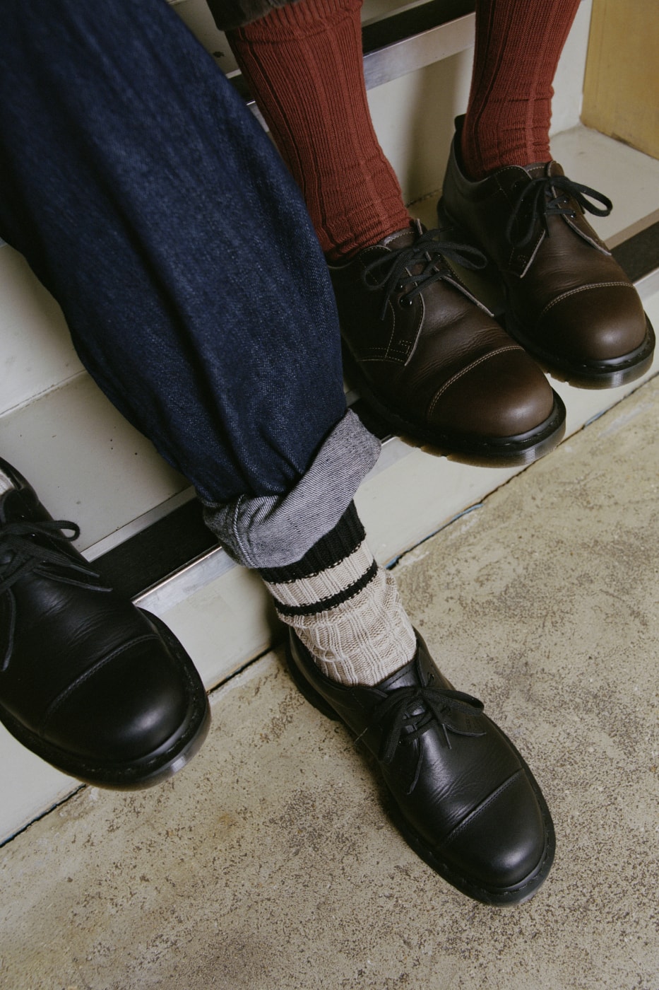 Dr. Martens 1461 MHL. Margaret Howell Collaboration Release Info Black Grained Oiled Leather Shoes Dark Brown Grained Oiled Leather Shoes