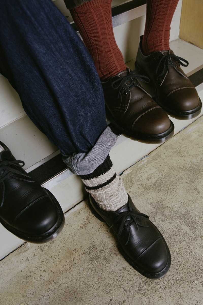 Dr. Martens 1461 MHL. Margaret Howell Collaboration Release Info Black Grained Oiled Leather Shoes Dark Brown Grained Oiled Leather Shoes