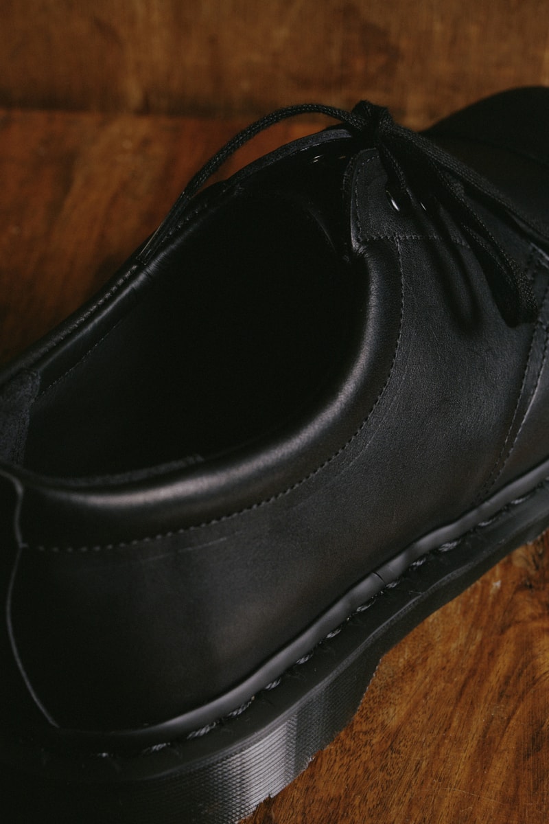 Dr. Martens 1461 MHL. Margaret Howell Collaboration Release Info Black Grained Oiled Leather Shoes Dark Brown Grained Oiled Leather Shoes