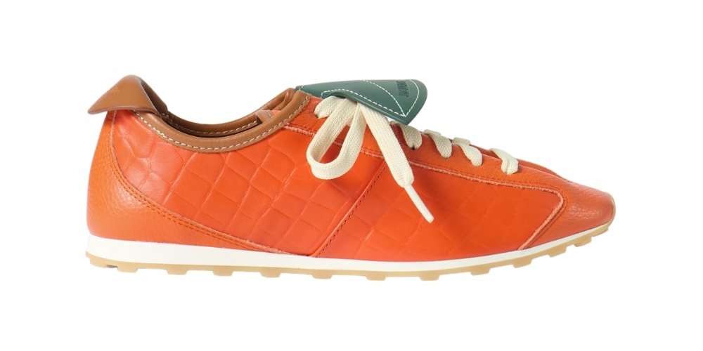 Jacquemus’ Orange Tennis Sneaker Mimics Fruit-Like Finishing With Croc‑Embossed Leather