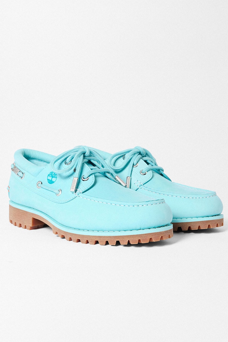Jacquemus and Timberland Unveil the "Lagoon Blue" Authentic Boat Shoe collaboration release info