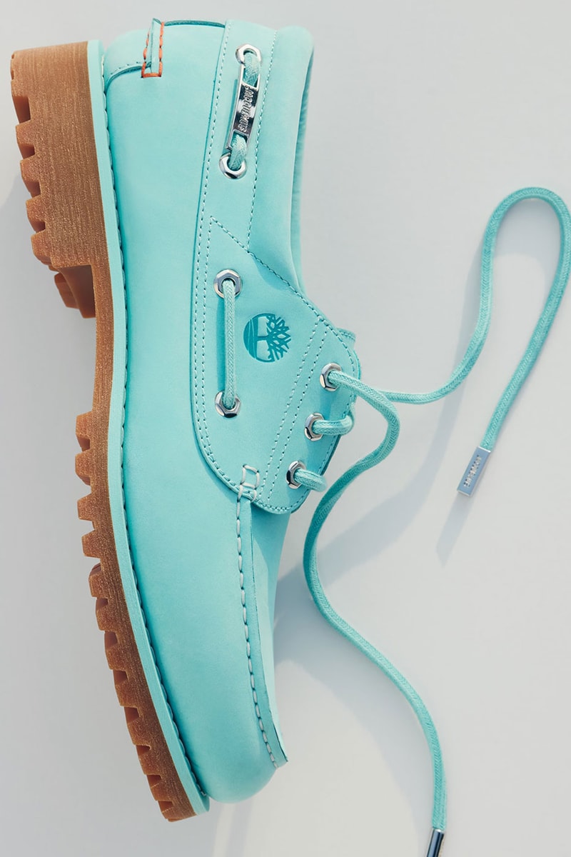 Jacquemus and Timberland Unveil the "Lagoon Blue" Authentic Boat Shoe collaboration release info