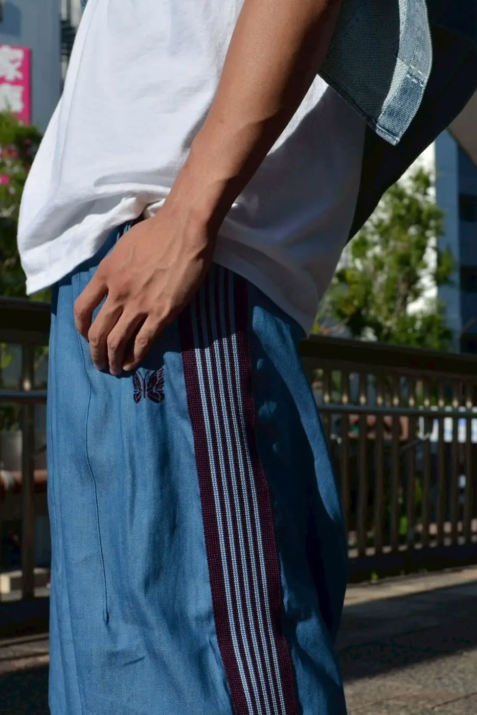 NEEDLES and BEAVER Reimagine the Iconic H.D. Track Pant in Denim