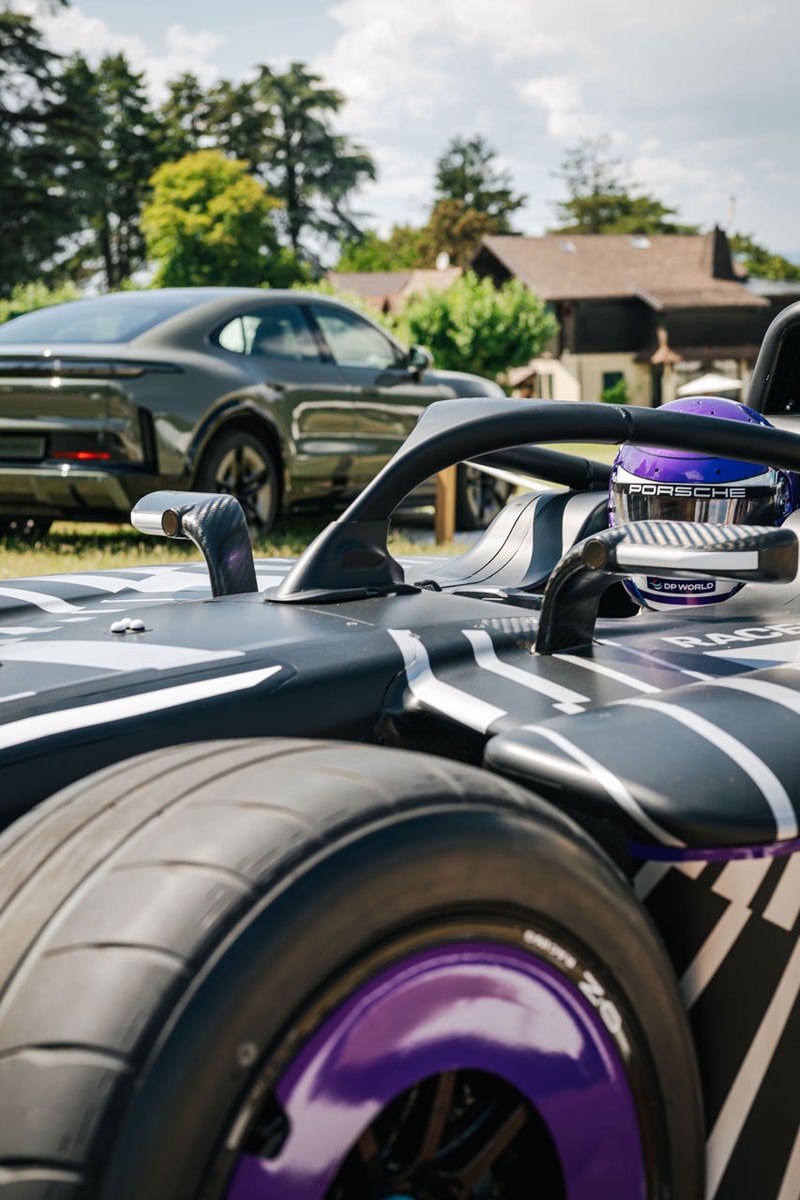 porsche amundi evian championship takeover golf formula e cayenne turbo electric 975 E presentation hole in one haerun ryu brooke henderson esery montreux festival 