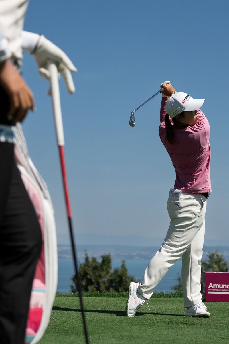 porsche amundi evian championship takeover golf formula e cayenne turbo electric 975 E presentation hole in one haerun ryu brooke henderson esery montreux festival 