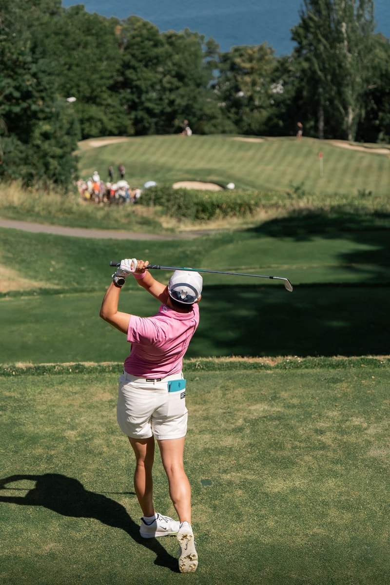 porsche amundi evian championship takeover golf formula e cayenne turbo electric 975 E presentation hole in one haerun ryu brooke henderson esery montreux festival 