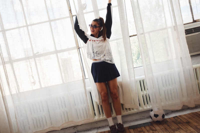 Florencia Galarza Channels The Vibe Of a Toki Shiso Highball for Her Toki Soccer Jersey Outfit