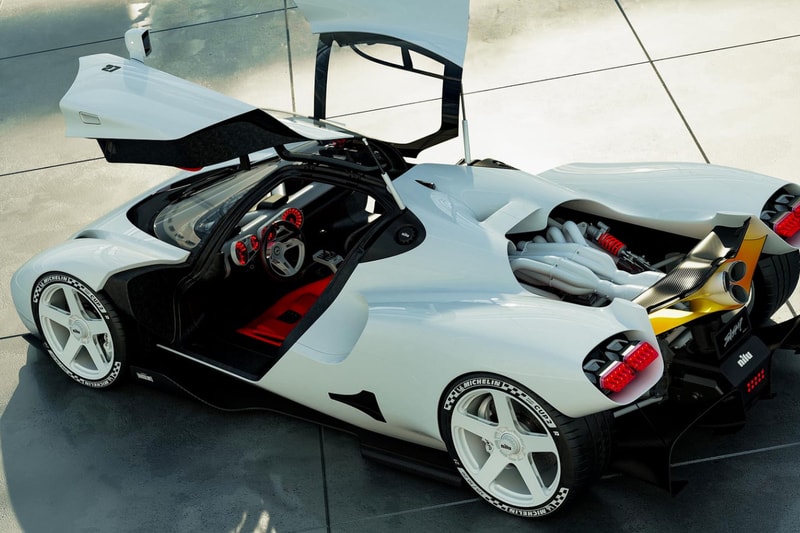 Nilu27 hypercar 6.5-liter naturally aspirated V12 engine on dyno test bench
