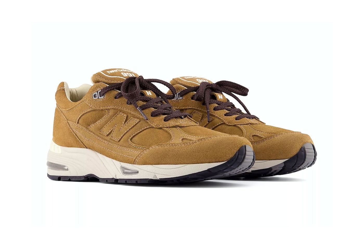 New Balance 991v1 "Luxe Suede" Release Info Dijon/Castle Wall M991CM1