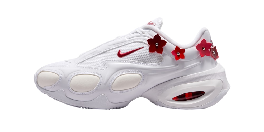 The Nike Air Max Muse "Floral Pack" Wraps Metallic Petal Hardware Around a White Leather Build
