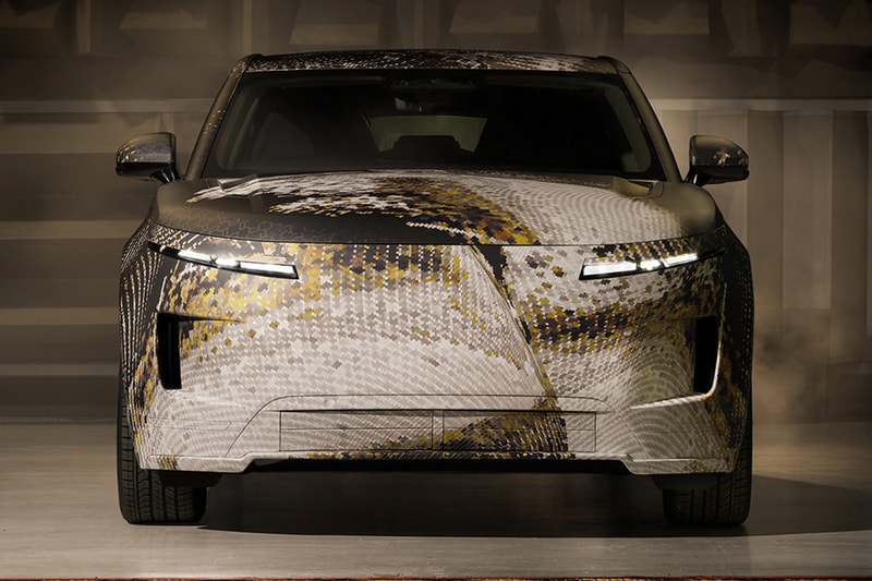Range Rover GT prototype electric sport sedan in bespoke topographic camouflage