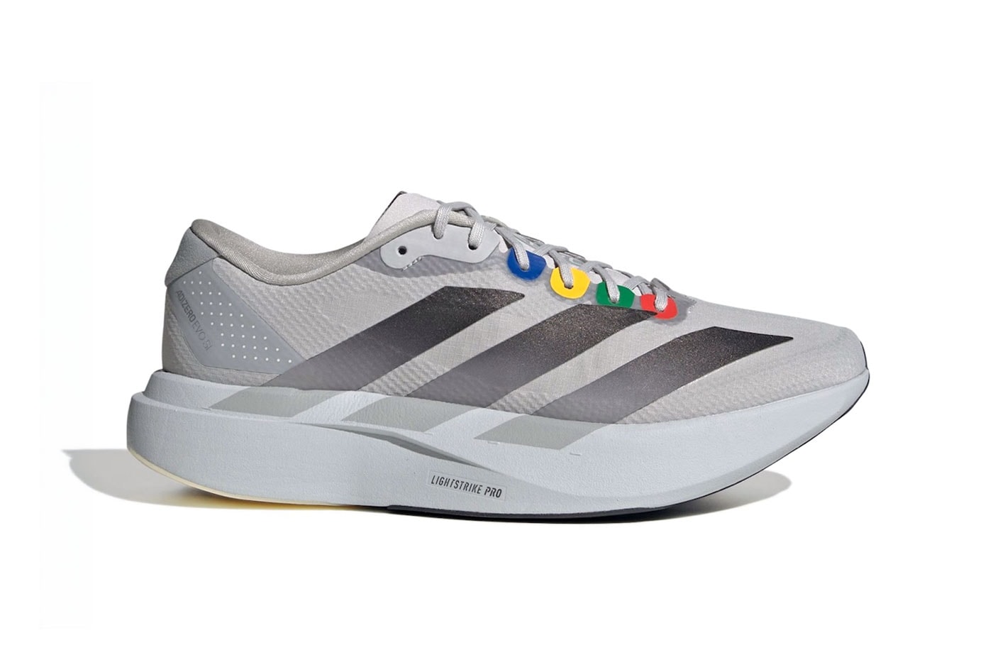 Carnival and adidas Channel Retro Gaming on the Adizero EVO SL "The Grey Console" Grey/Black-Multi-Color KI0025 nintendo 64 playstation