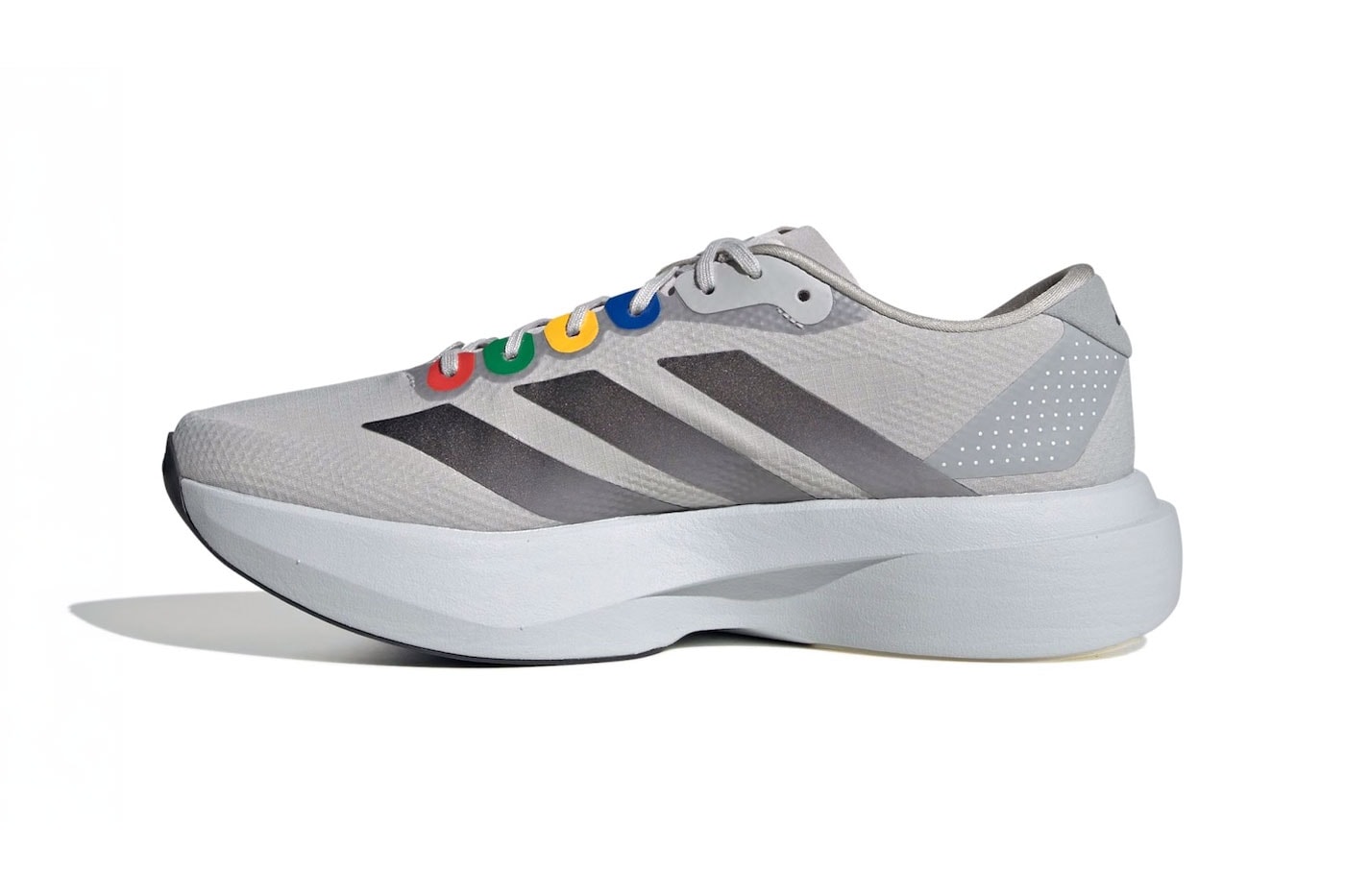Carnival and adidas Channel Retro Gaming on the Adizero EVO SL "The Grey Console" Grey/Black-Multi-Color KI0025 nintendo 64 playstation