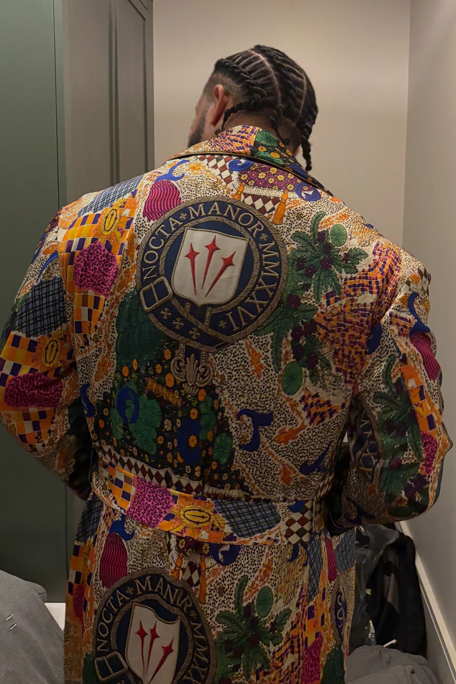 Domenico Formichetti Reveals Custom "NOCTA Manor" Silk Robe for Drake como italy