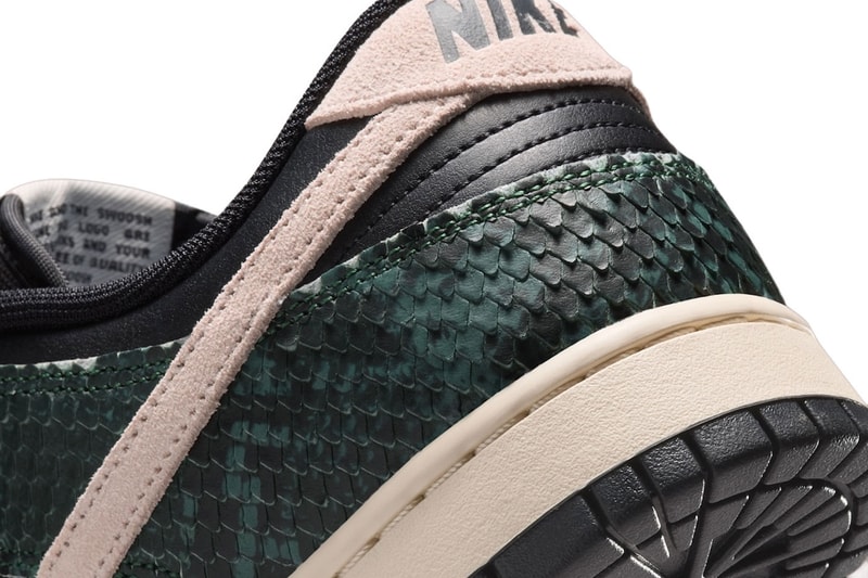Nike Dunk Low Retro “Black Snakeskin" Release Info IO1616-001 Black/Fir-Black Spruce-Soft Pearl