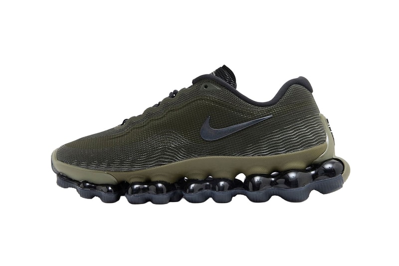 Nike Air Liquid Max Sequoia in deep green, black, and olive colorway with sculpted TPU upper detail - detail view 2