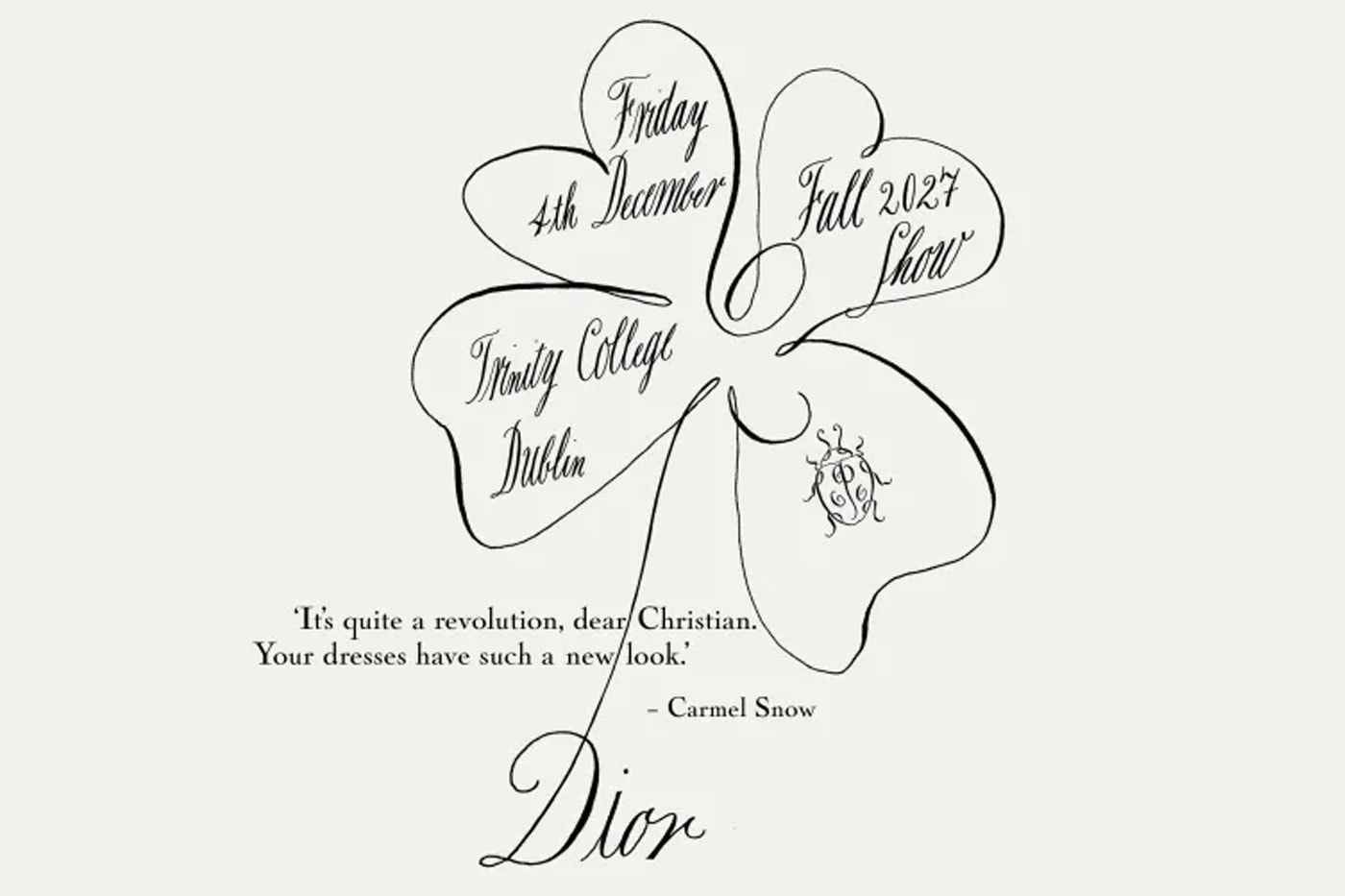 Dior to Stage Pre-Fall 2027 Show at Trinity College Dublin
