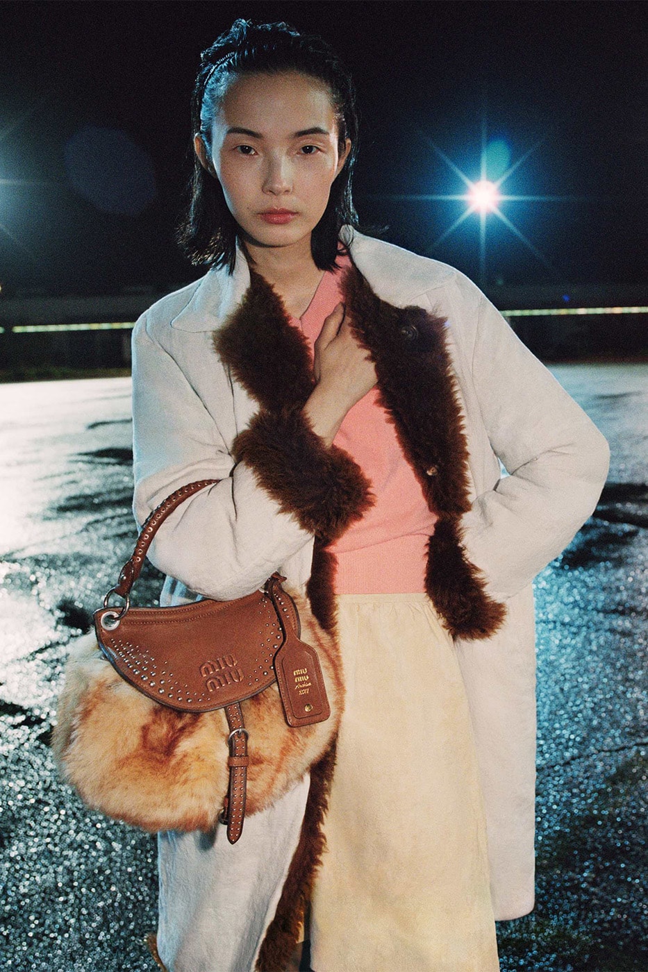 Miu Miu Fall/Winter 2026 Campaign Info Hailey Bieber Xiao Wen Ju Info Zoe Ghertner Renell Medrano Miuccia Prada
