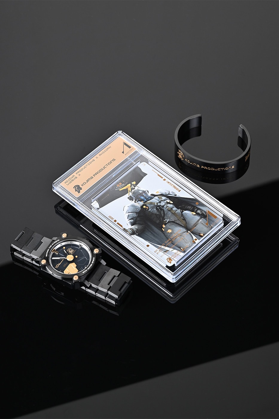 LUDENS X by Kojima Productions Anicorn Watch LUDENS Cuff Bracelet Ludens Character Metal Print Limited Edition Release Info Hideo Kojima Yoji Shinkawa