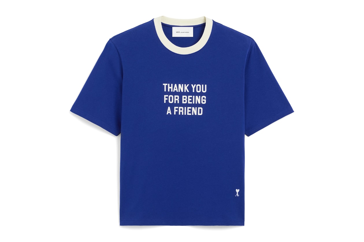 Informations sur la sortie de la campagne de la capsule « THANK YOU FOR BEING A FRIEND » d’Ami Paris par Alexandre Mattiussi