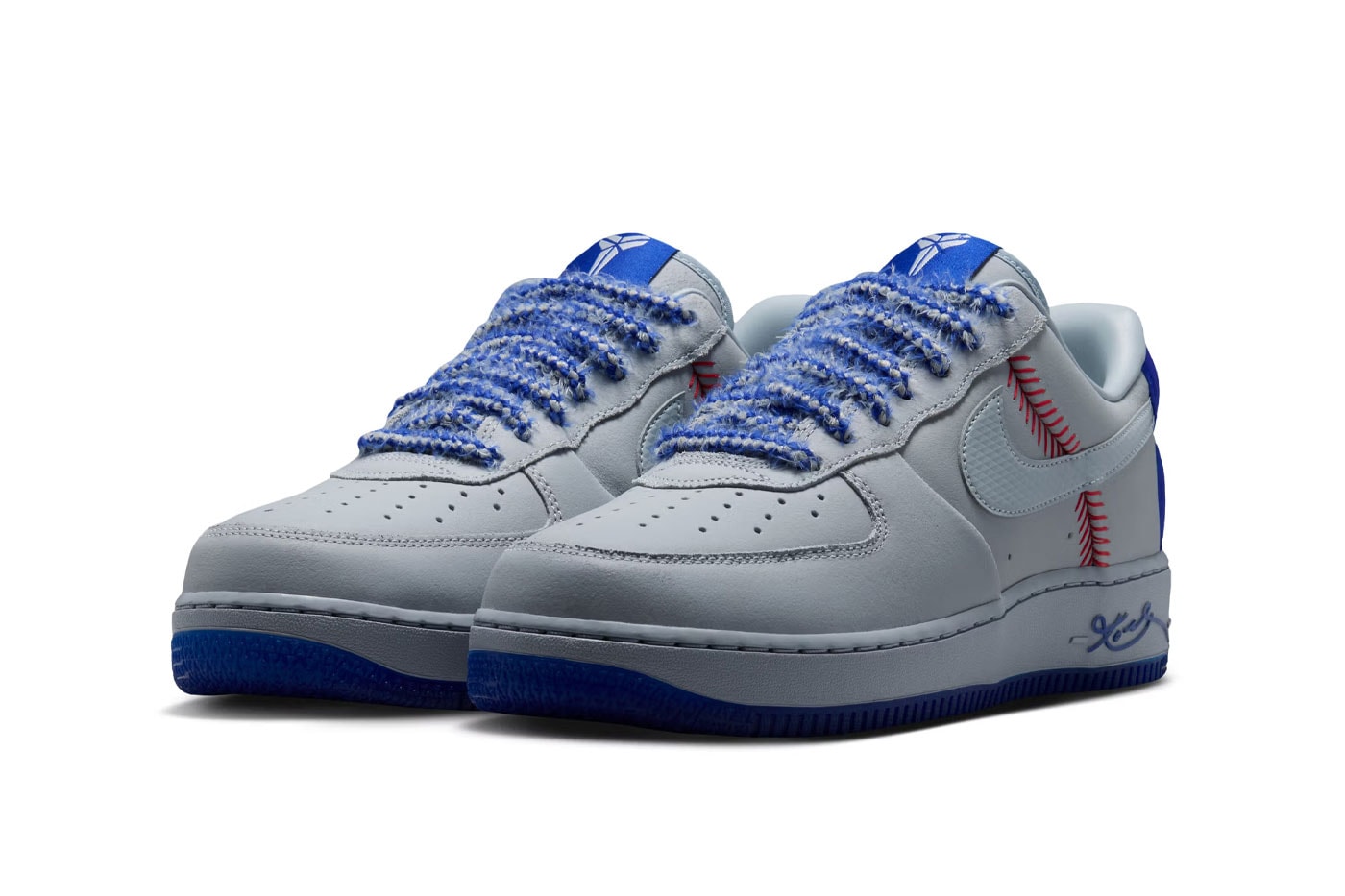 Nike Kobe Air Force 1 Low Protro "Dodgers" Official Look Release Info Wolf Grey/Rush Blue IQ3920-001 release info 8 black mamba