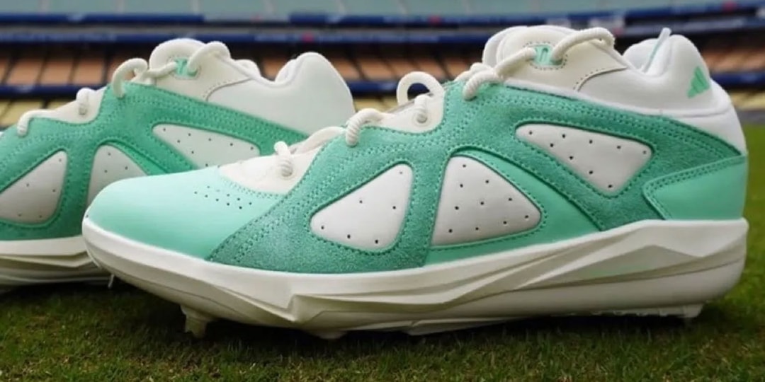 Kiké Hernández Debuts the Bad Bunny x adidas BadBo 1.0 Cleats "Mint Green"