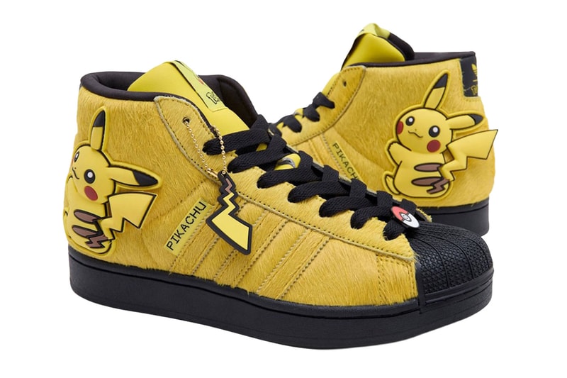 Pokémon x adidas Originals  30th Anniversary Sneaker Collection Full Lineup Pro Model “Pikachu” KI2862 Yellow/Yellow-Core Black Superstar “Pikachu” KI2857 Footwear White/Core Black-Gold Metallic adidas Superstar “Pikachu” KI2858 Yellow/Yellow-Core Black Adistar XLG 2.0 “Gengar” KJ5609 Pokémon x adidas Superstar “Charizard” KI2861 Superstar “Charmander” KI2855 Cream White/Shock Yellow-Orange Superstar “Charmeleon” KI2856  Preloved Scarlet/Preloved Scarlet-Cream White Adistar Control 5 “Haunter”  Samba OG “Mewtwo” KI8220 Ice Lavender/Ice Lavender-Violet ZX 8000 “Mewtwo” KI5326 Ice Lavender/Violet Fusion-Bliss Lilac F50 Tunit Mega “Rayquaza”  KI5325 Adistar Control 5 “Rayquaza”