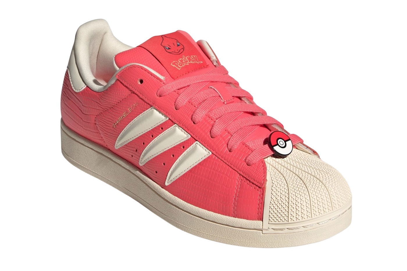 Pokémon x adidas Originals  30th Anniversary Sneaker Collection Full Lineup Pro Model “Pikachu” KI2862 Yellow/Yellow-Core Black Superstar “Pikachu” KI2857 Footwear White/Core Black-Gold Metallic adidas Superstar “Pikachu” KI2858 Yellow/Yellow-Core Black Adistar XLG 2.0 “Gengar” KJ5609 Pokémon x adidas Superstar “Charizard” KI2861 Superstar “Charmander” KI2855 Cream White/Shock Yellow-Orange Superstar “Charmeleon” KI2856  Preloved Scarlet/Preloved Scarlet-Cream White Adistar Control 5 “Haunter”  Samba OG “Mewtwo” KI8220 Ice Lavender/Ice Lavender-Violet ZX 8000 “Mewtwo” KI5326 Ice Lavender/Violet Fusion-Bliss Lilac F50 Tunit Mega “Rayquaza”  KI5325 Adistar Control 5 “Rayquaza”