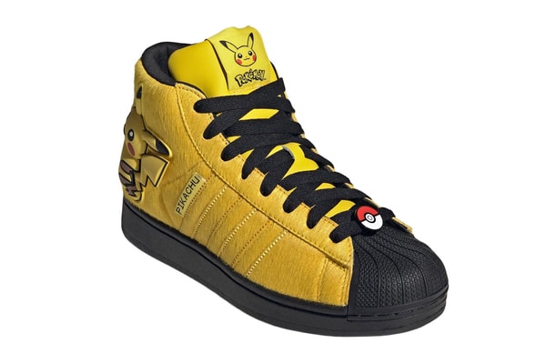 Pokémon x adidas Originals  30th Anniversary Sneaker Collection Full Lineup Pro Model “Pikachu” KI2862 Yellow/Yellow-Core Black Superstar “Pikachu” KI2857 Footwear White/Core Black-Gold Metallic adidas Superstar “Pikachu” KI2858 Yellow/Yellow-Core Black Adistar XLG 2.0 “Gengar” KJ5609 Pokémon x adidas Superstar “Charizard” KI2861 Superstar “Charmander” KI2855 Cream White/Shock Yellow-Orange Superstar “Charmeleon” KI2856  Preloved Scarlet/Preloved Scarlet-Cream White Adistar Control 5 “Haunter”  Samba OG “Mewtwo” KI8220 Ice Lavender/Ice Lavender-Violet ZX 8000 “Mewtwo” KI5326 Ice Lavender/Violet Fusion-Bliss Lilac F50 Tunit Mega “Rayquaza”  KI5325 Adistar Control 5 “Rayquaza”