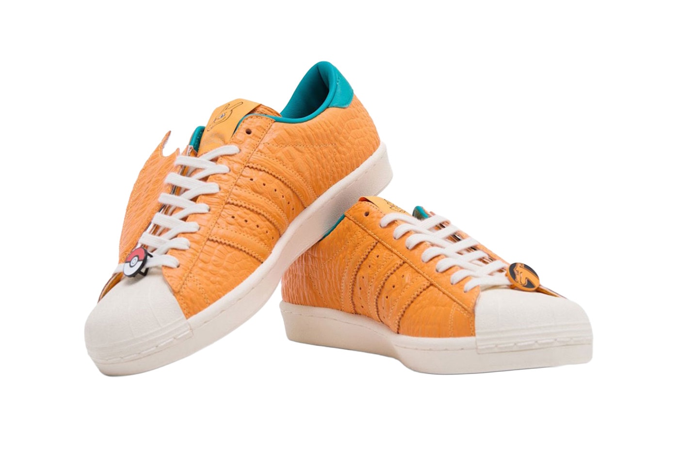 Pokémon x adidas Originals  30th Anniversary Sneaker Collection Full Lineup Pro Model “Pikachu” KI2862 Yellow/Yellow-Core Black Superstar “Pikachu” KI2857 Footwear White/Core Black-Gold Metallic adidas Superstar “Pikachu” KI2858 Yellow/Yellow-Core Black Adistar XLG 2.0 “Gengar” KJ5609 Pokémon x adidas Superstar “Charizard” KI2861 Superstar “Charmander” KI2855 Cream White/Shock Yellow-Orange Superstar “Charmeleon” KI2856  Preloved Scarlet/Preloved Scarlet-Cream White Adistar Control 5 “Haunter”  Samba OG “Mewtwo” KI8220 Ice Lavender/Ice Lavender-Violet ZX 8000 “Mewtwo” KI5326 Ice Lavender/Violet Fusion-Bliss Lilac F50 Tunit Mega “Rayquaza”  KI5325 Adistar Control 5 “Rayquaza”