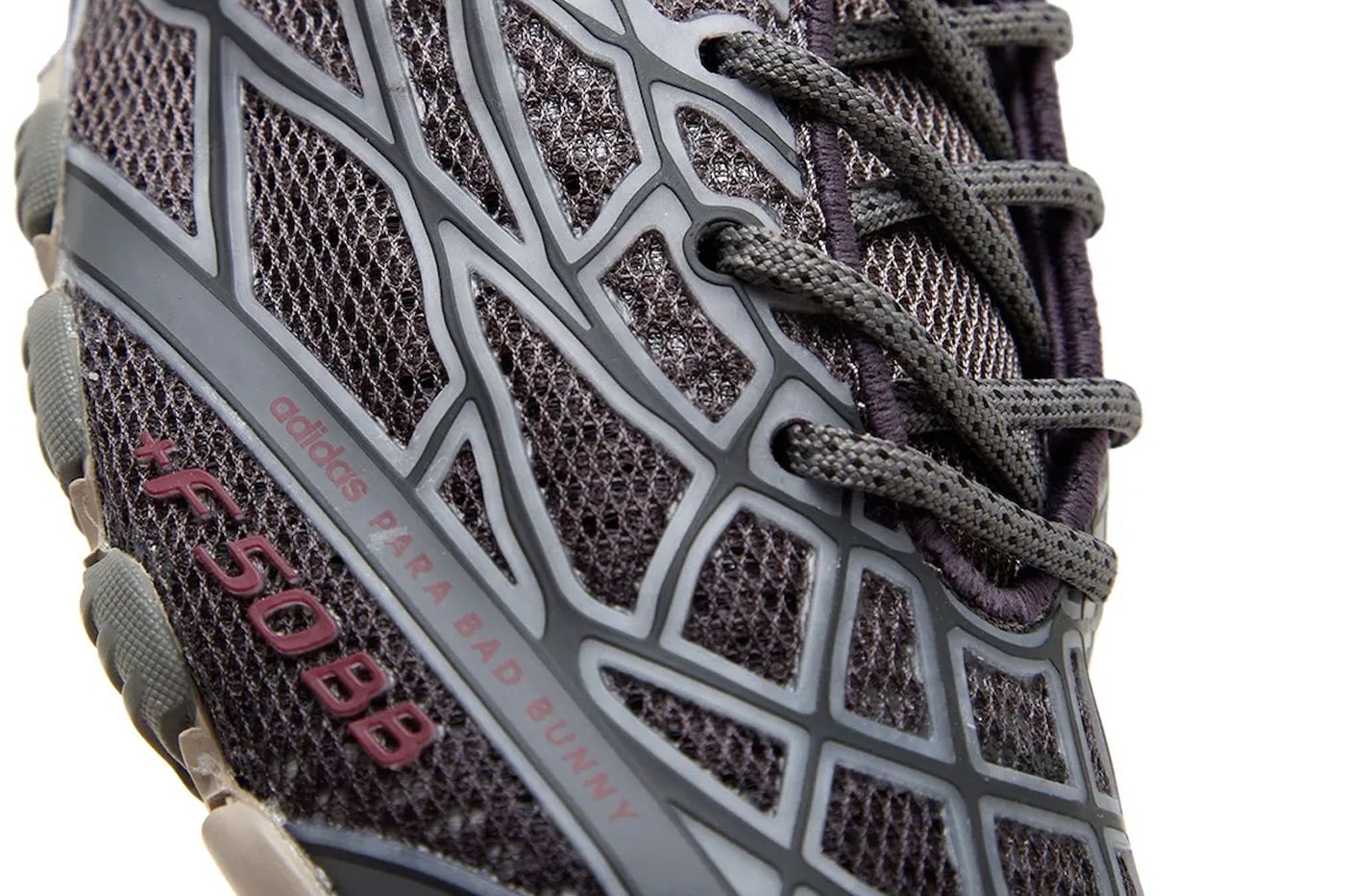 Bad Bunny x adidas F50 Ghost Sprint "Charcoal" Release Info Core Black/Charcoal-Aurora Black HP4218
