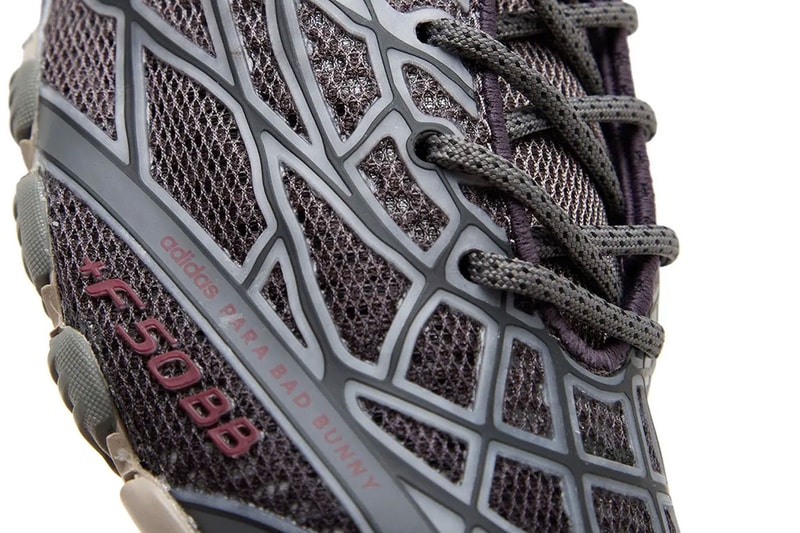 Bad Bunny x adidas F50 Ghost Sprint "Charcoal" Release Info Core Black/Charcoal-Aurora Black HP4218