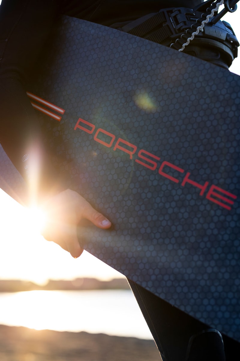 duotone porsche cayenne turbo electric kiteboarding jaime sls board evo sls kite mystic green metallic branding red 2027 technical goods 1156 limited edition