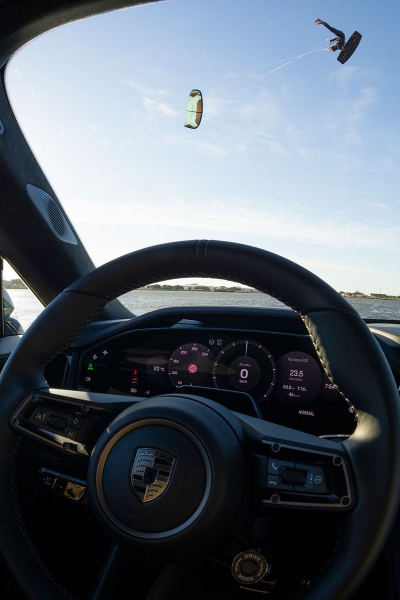 duotone porsche cayenne turbo electric kiteboarding jaime sls board evo sls kite mystic green metallic branding red 2027 technical goods 1156 limited edition