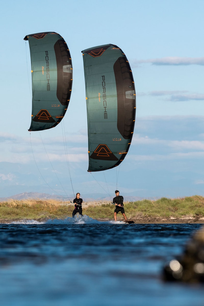 duotone porsche cayenne turbo electric kiteboarding jaime sls board evo sls kite mystic green metallic branding red 2027 technical goods 1156 limited edition