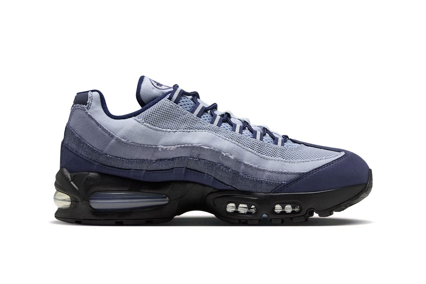 Nike Unveils the Air Max 95 "Ashen Slate" With Gradient Denim Panels release info Ashen Slate/Midnight Navy/Light Armory Blue IX0347-451