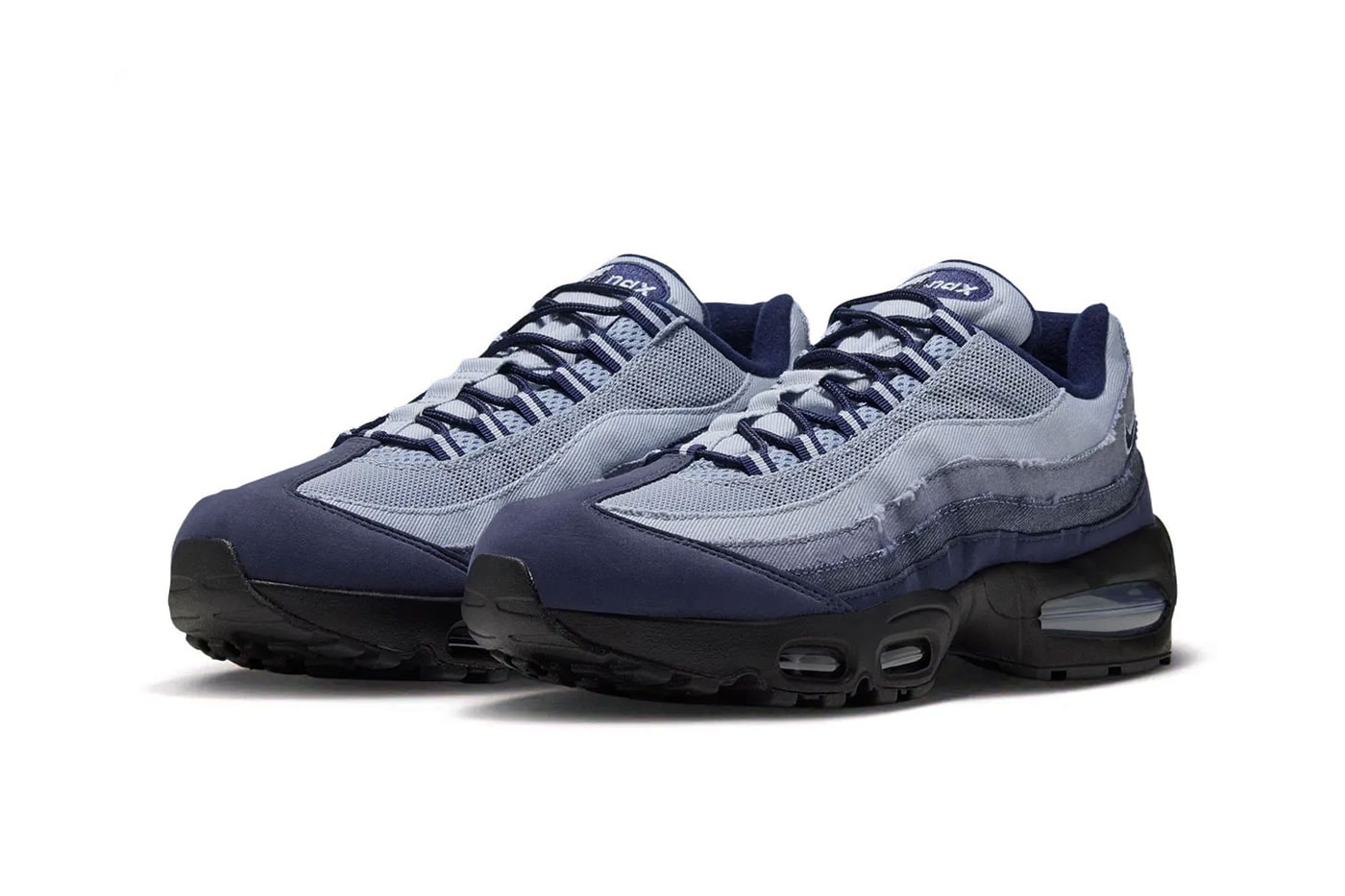 Nike Unveils the Air Max 95 "Ashen Slate" With Gradient Denim Panels release info Ashen Slate/Midnight Navy/Light Armory Blue IX0347-451