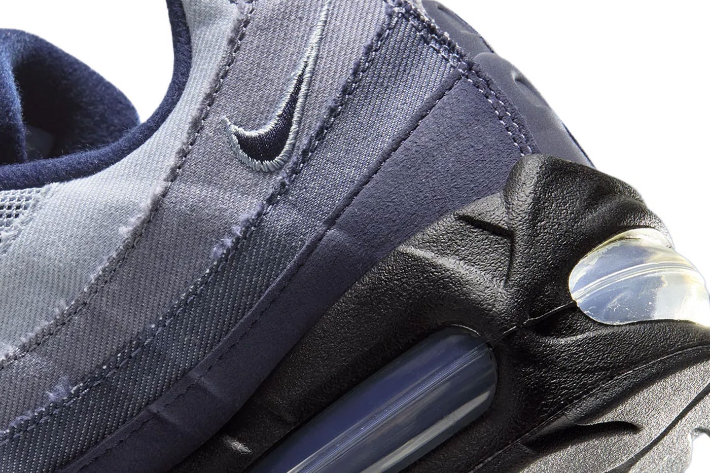 Nike Unveils the Air Max 95 "Ashen Slate" With Gradient Denim Panels release info Ashen Slate/Midnight Navy/Light Armory Blue IX0347-451