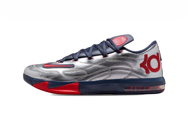 PSG x Nike KD 6 "Metallic Silver" Release Info Metallic Silver/Global Red-White-College Navy IU0593-001