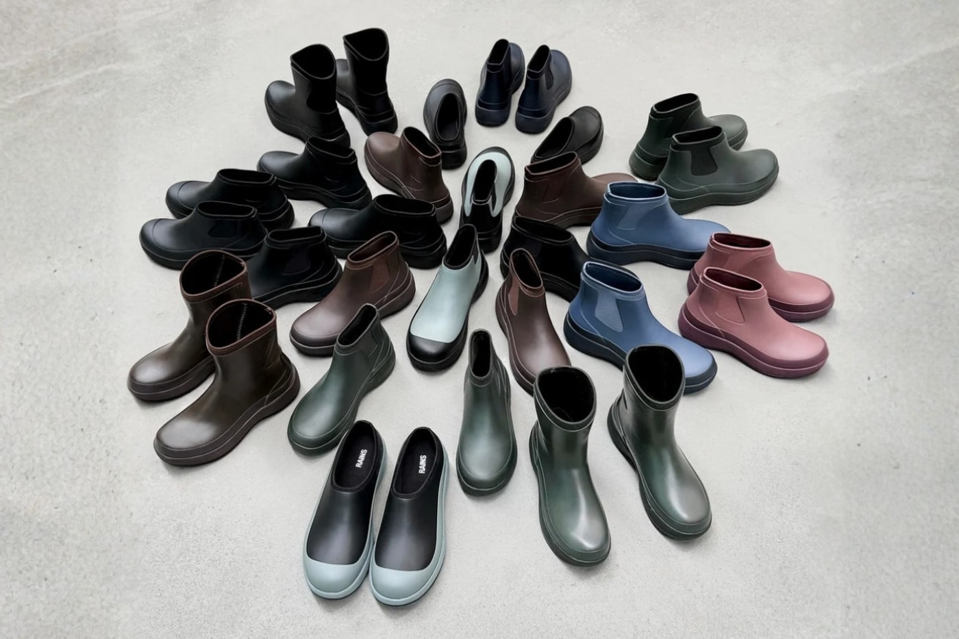 RAINS Debut Footwear Collection Boots Range Release Info Dry Boot Dry Boot Mid Dry Boot High Mirage Short Boot Mirage Clog Martin Sallières